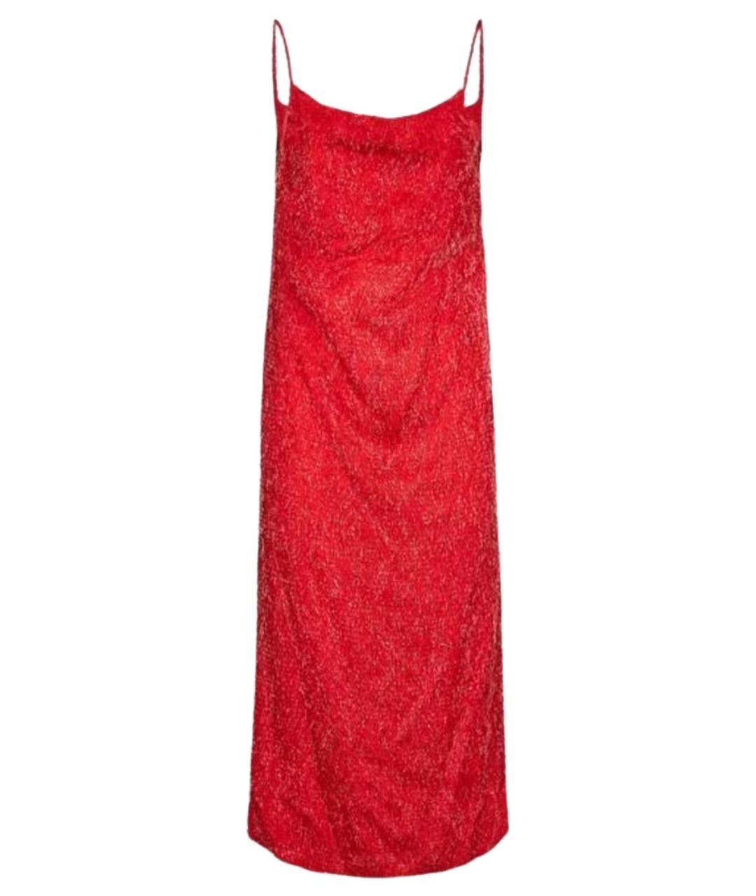 BOTTEGA VENETA Красное вискозное платье, фото 1