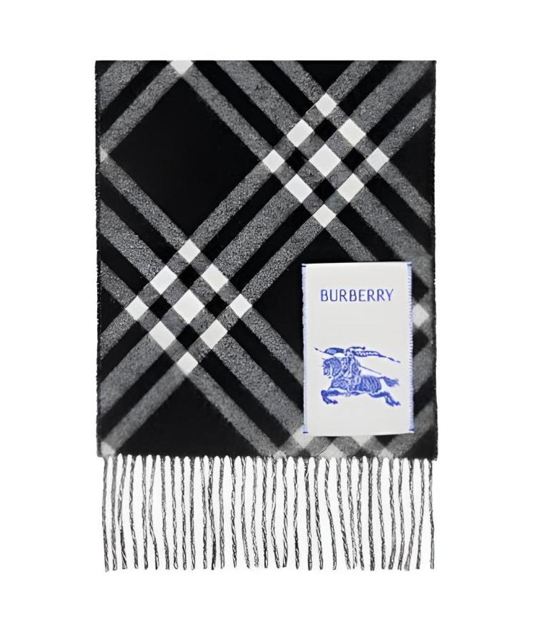 BURBERRY Черный шарф, фото 2