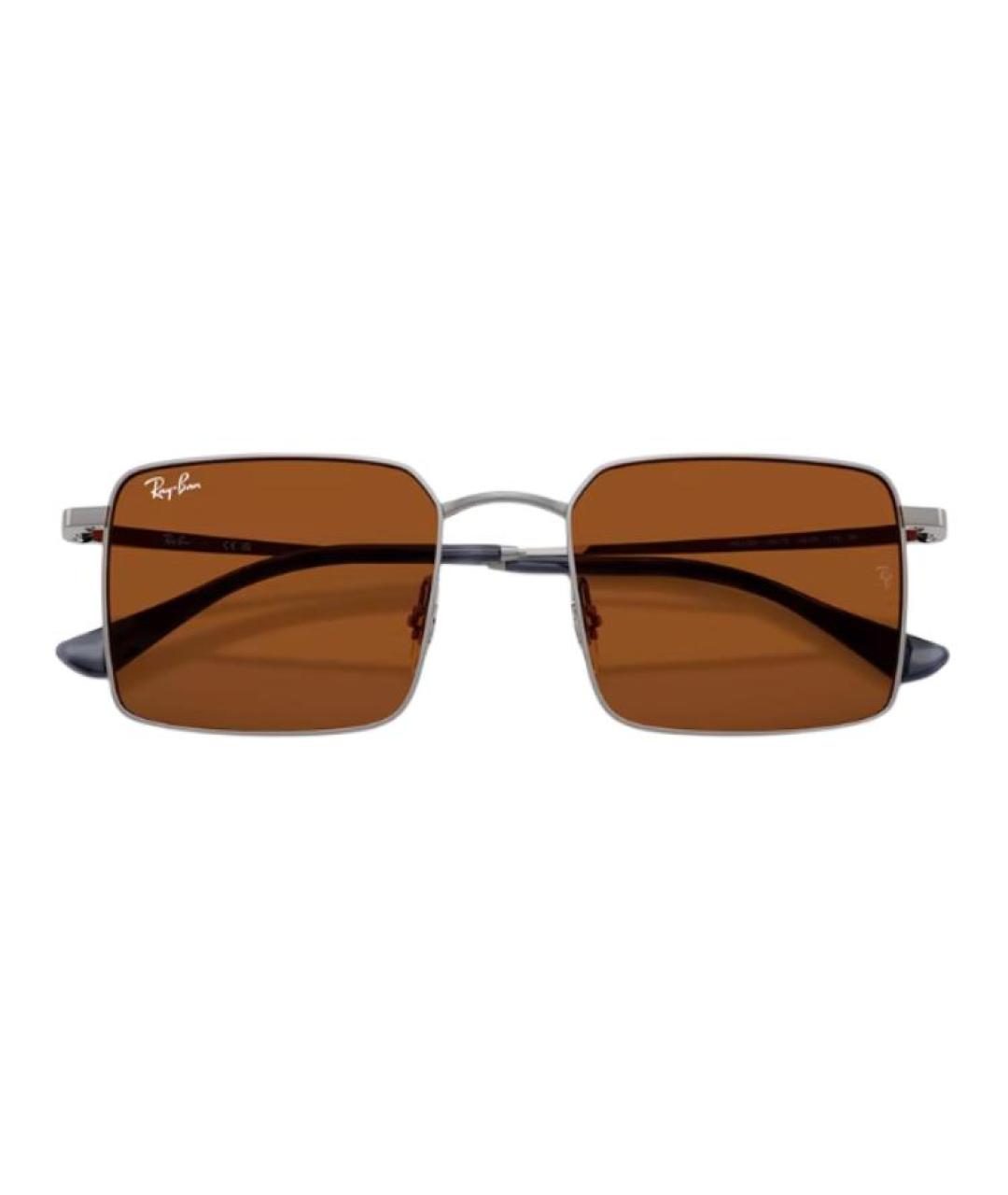 RAY BAN Серебряные металлические солнцезащитные очки, фото 3