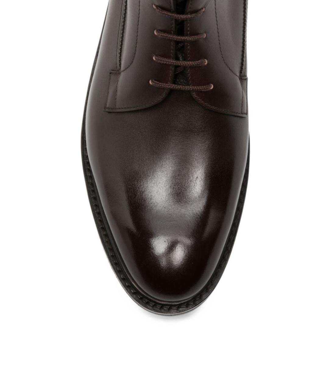 JOHN LOBB Коричневые кожаные высокие ботинки, фото 2
