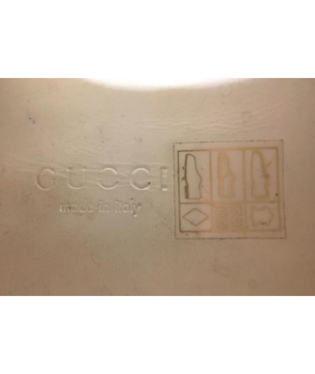 GUCCI Белые кожаные мокасины, фото 6