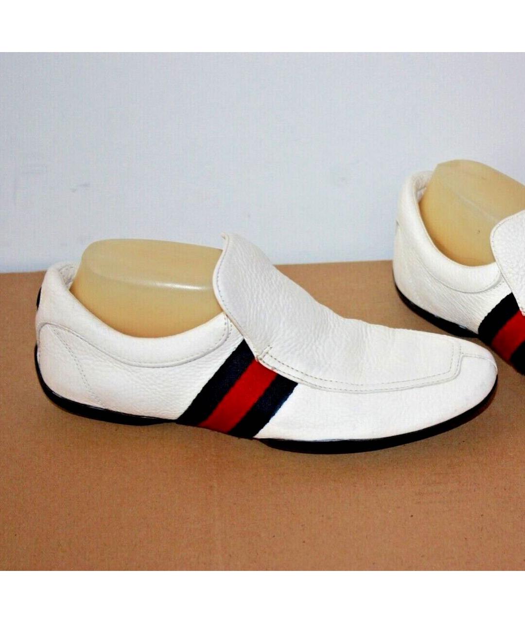 GUCCI Белые кожаные мокасины, фото 8