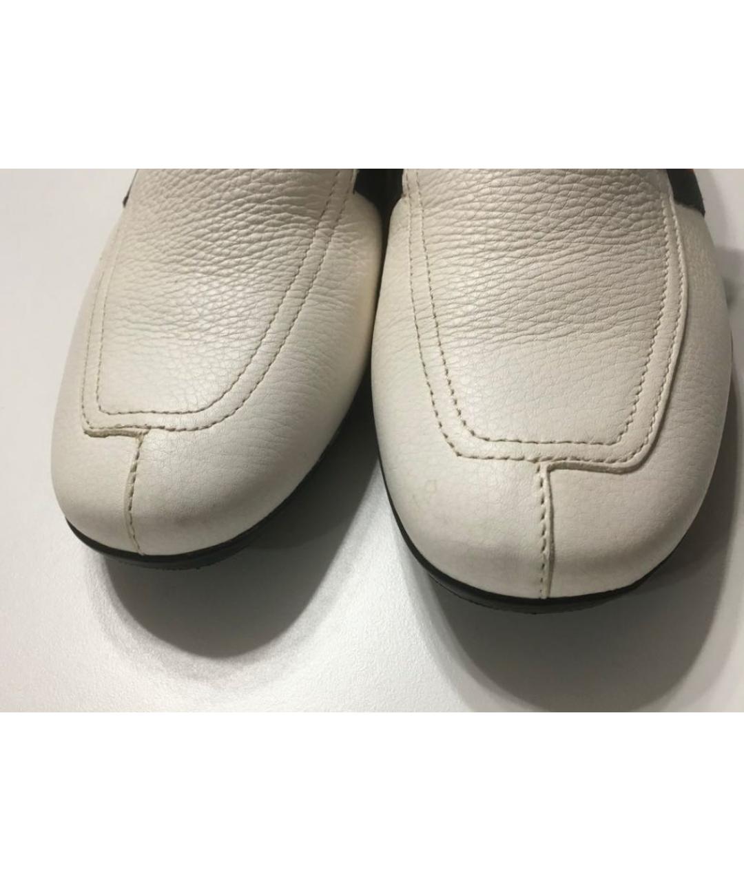 GUCCI Белые кожаные мокасины, фото 5