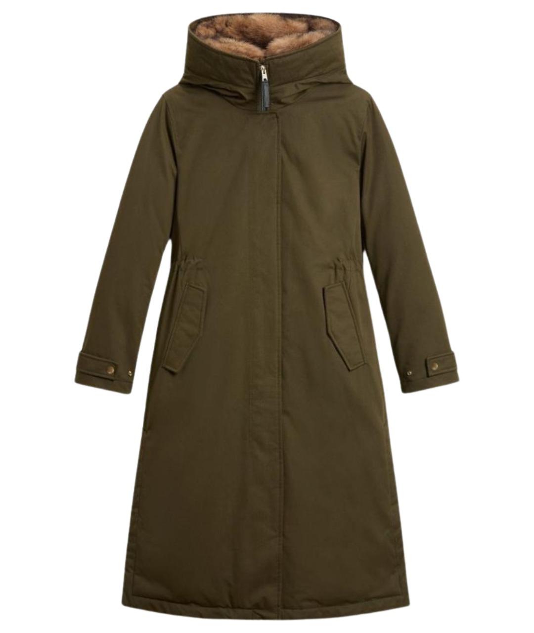 WOOLRICH Хаки полиэстеровое пальто, фото 1