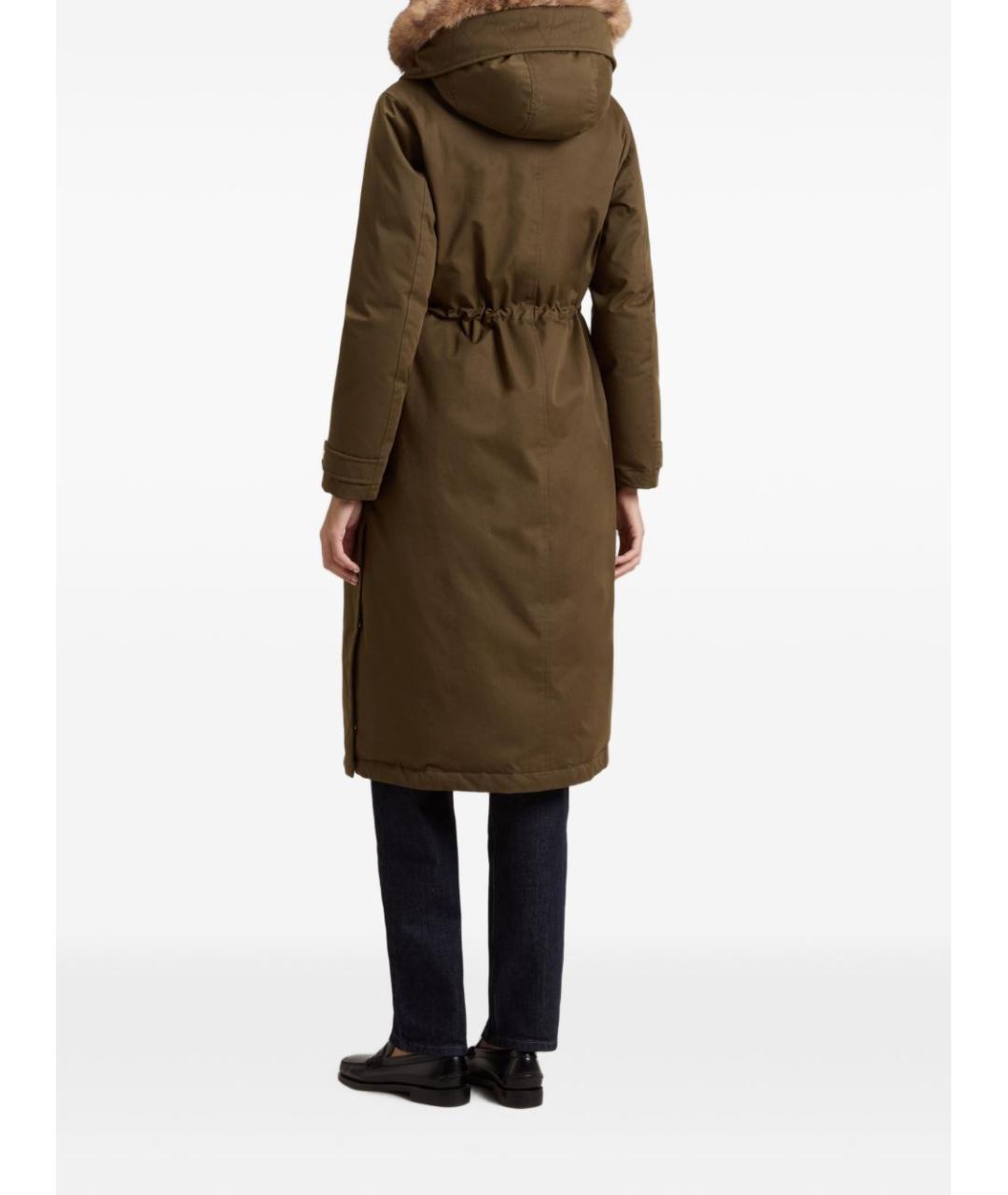 WOOLRICH Хаки полиэстеровое пальто, фото 5