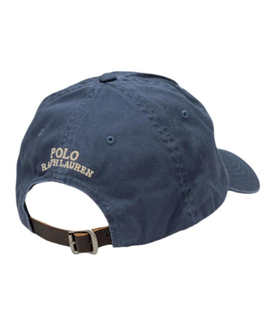 POLO RALPH LAUREN Темно-синяя хлопковая кепка/бейсболка, фото 3