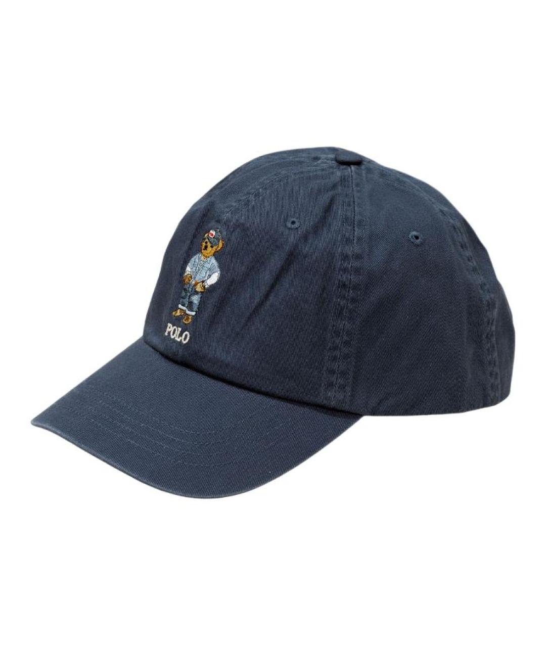 POLO RALPH LAUREN Темно-синяя хлопковая кепка/бейсболка, фото 1
