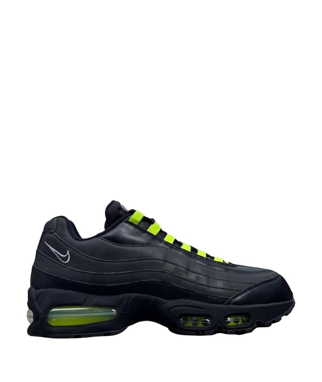 NIKE Черные кожаные кроссовки, фото 1