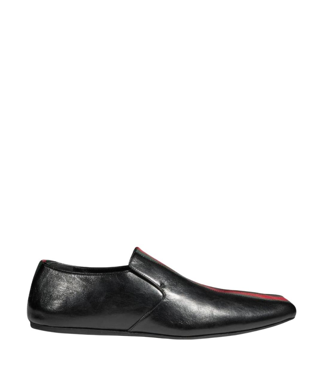 GUCCI Черные кожаные туфли, фото 1