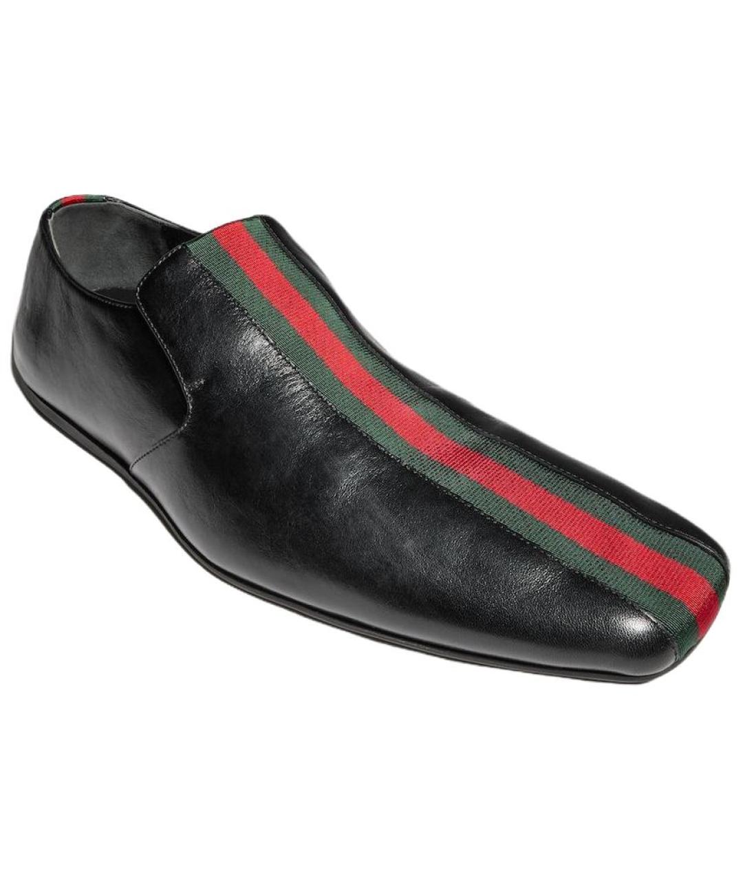GUCCI Черные кожаные туфли, фото 3