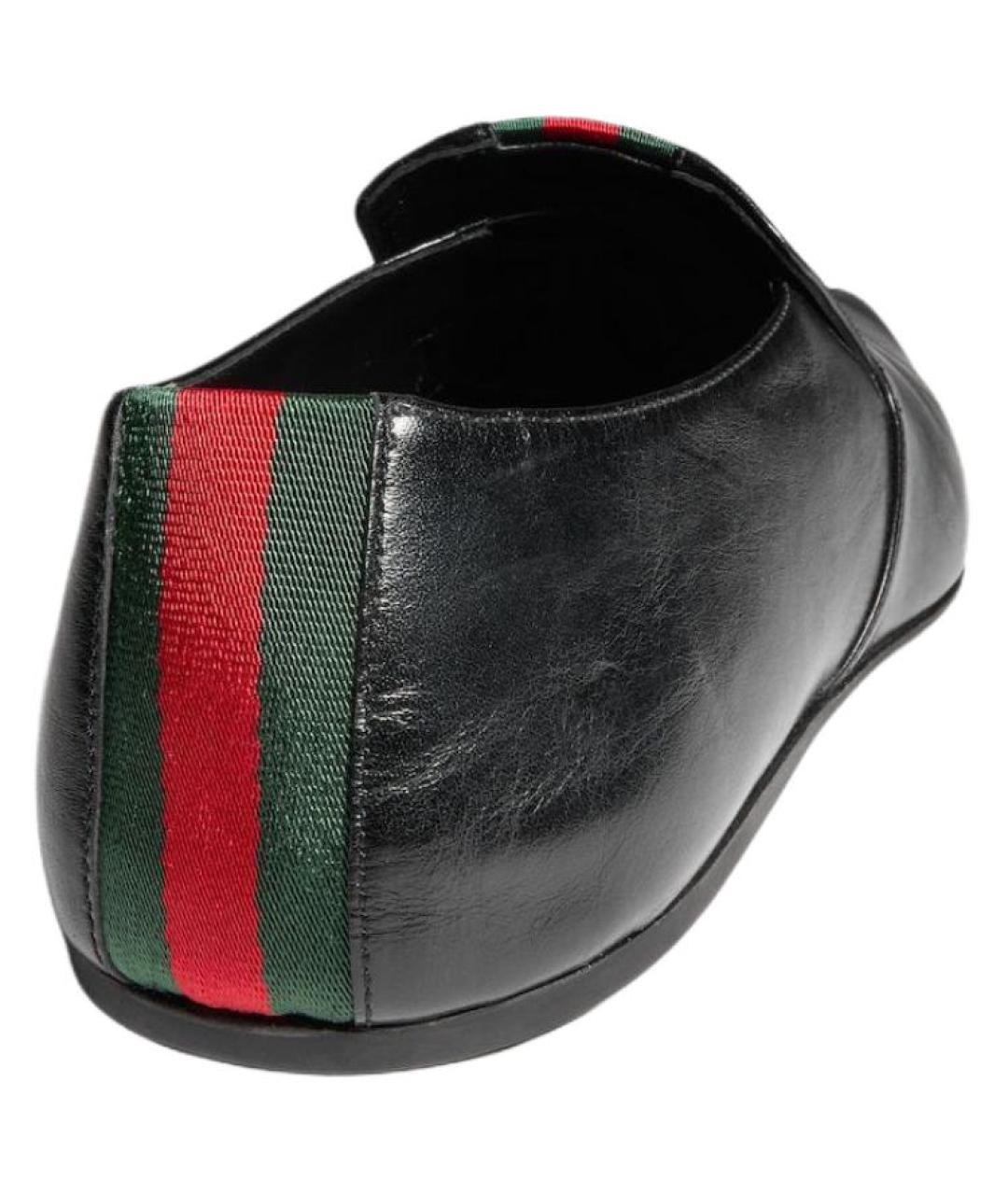 GUCCI Черные кожаные туфли, фото 4