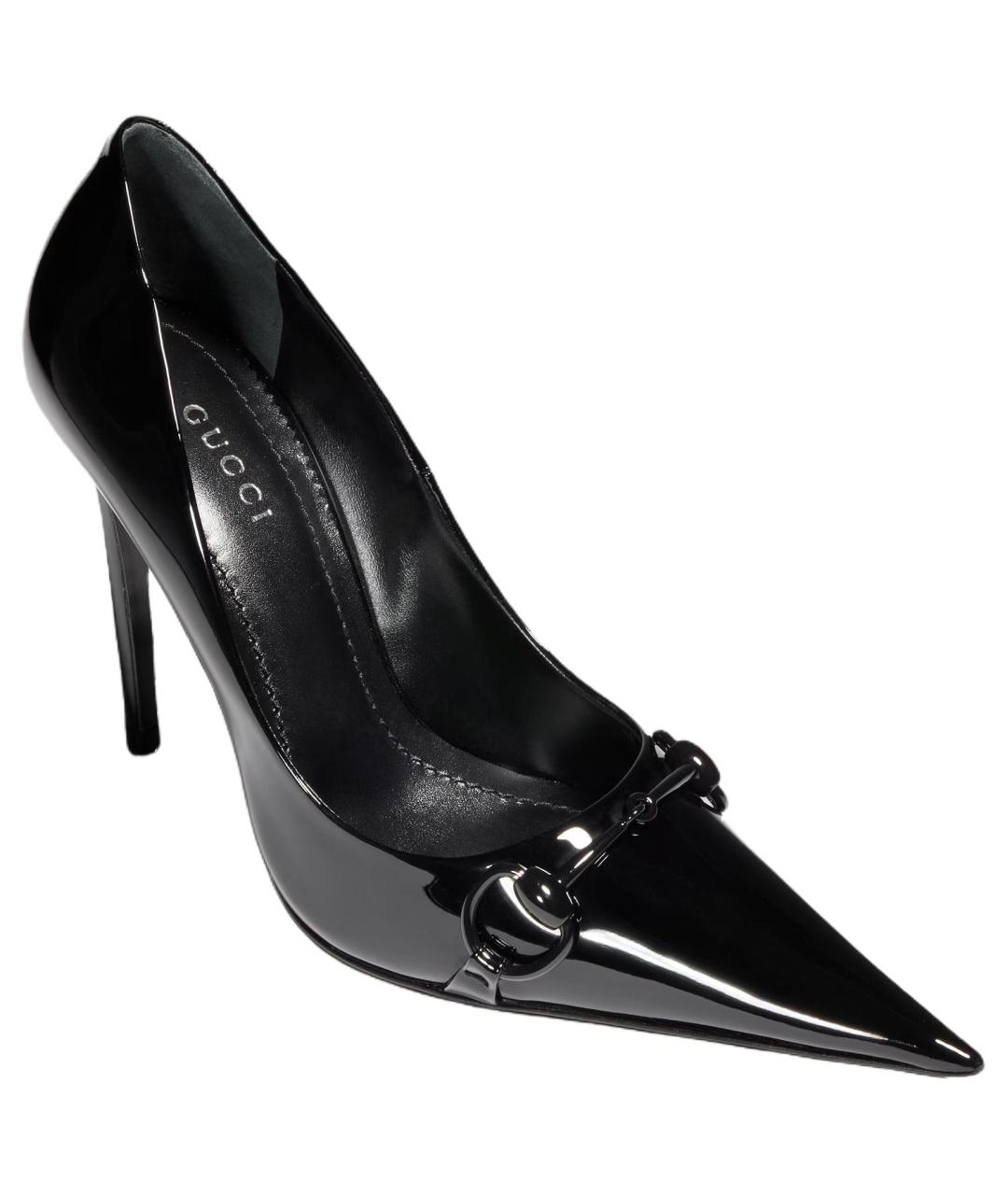 GUCCI Черные туфли из лакированной кожи, фото 3