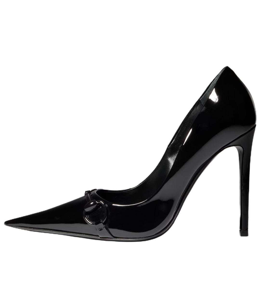 GUCCI Черные туфли из лакированной кожи, фото 6