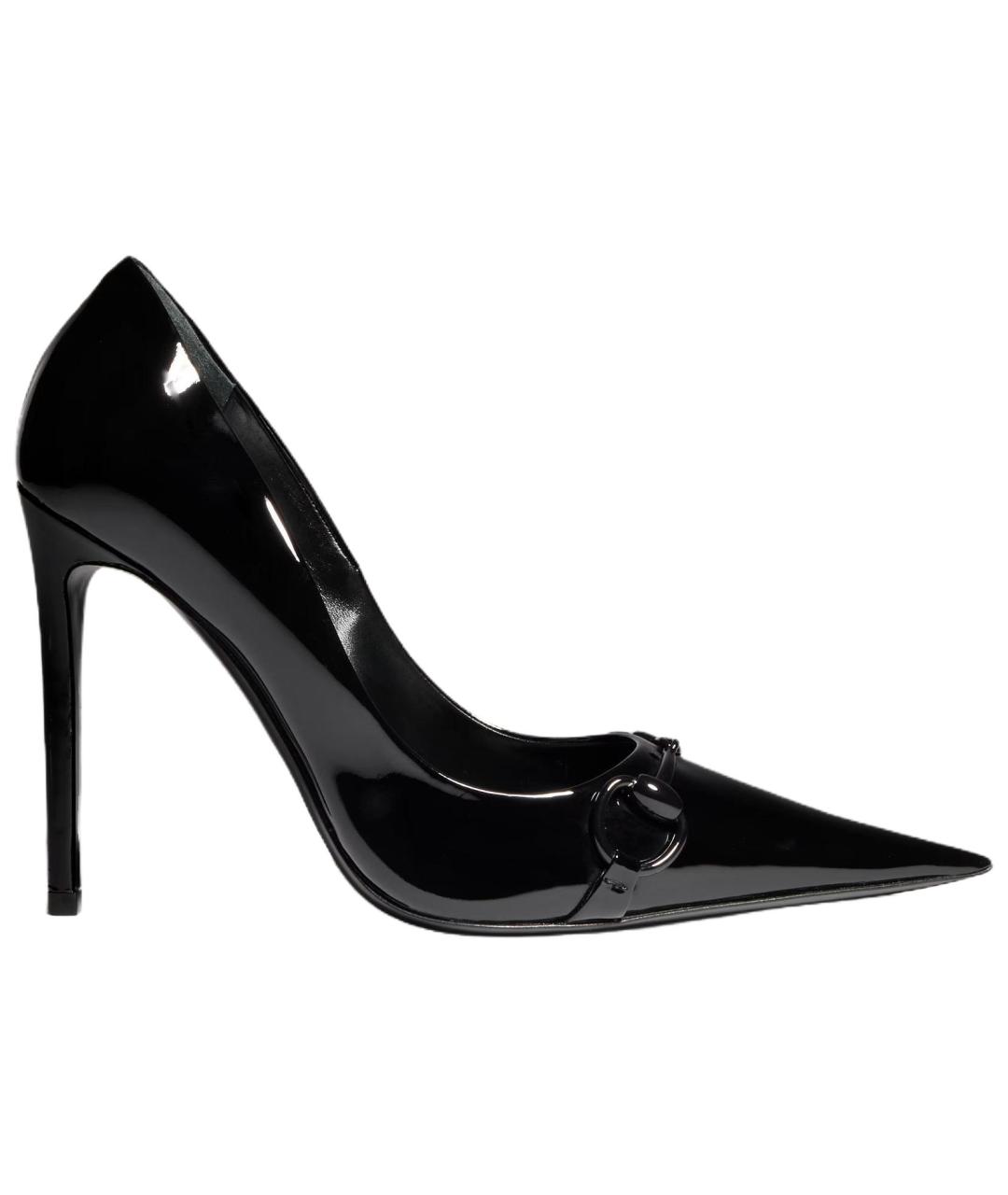 GUCCI Черные туфли из лакированной кожи, фото 2