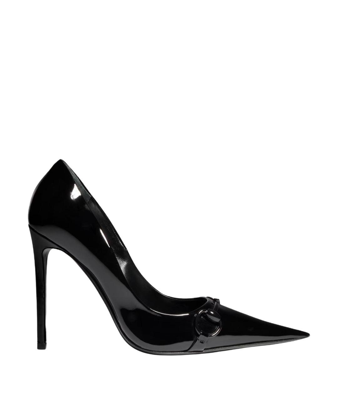 GUCCI Черные туфли из лакированной кожи, фото 1