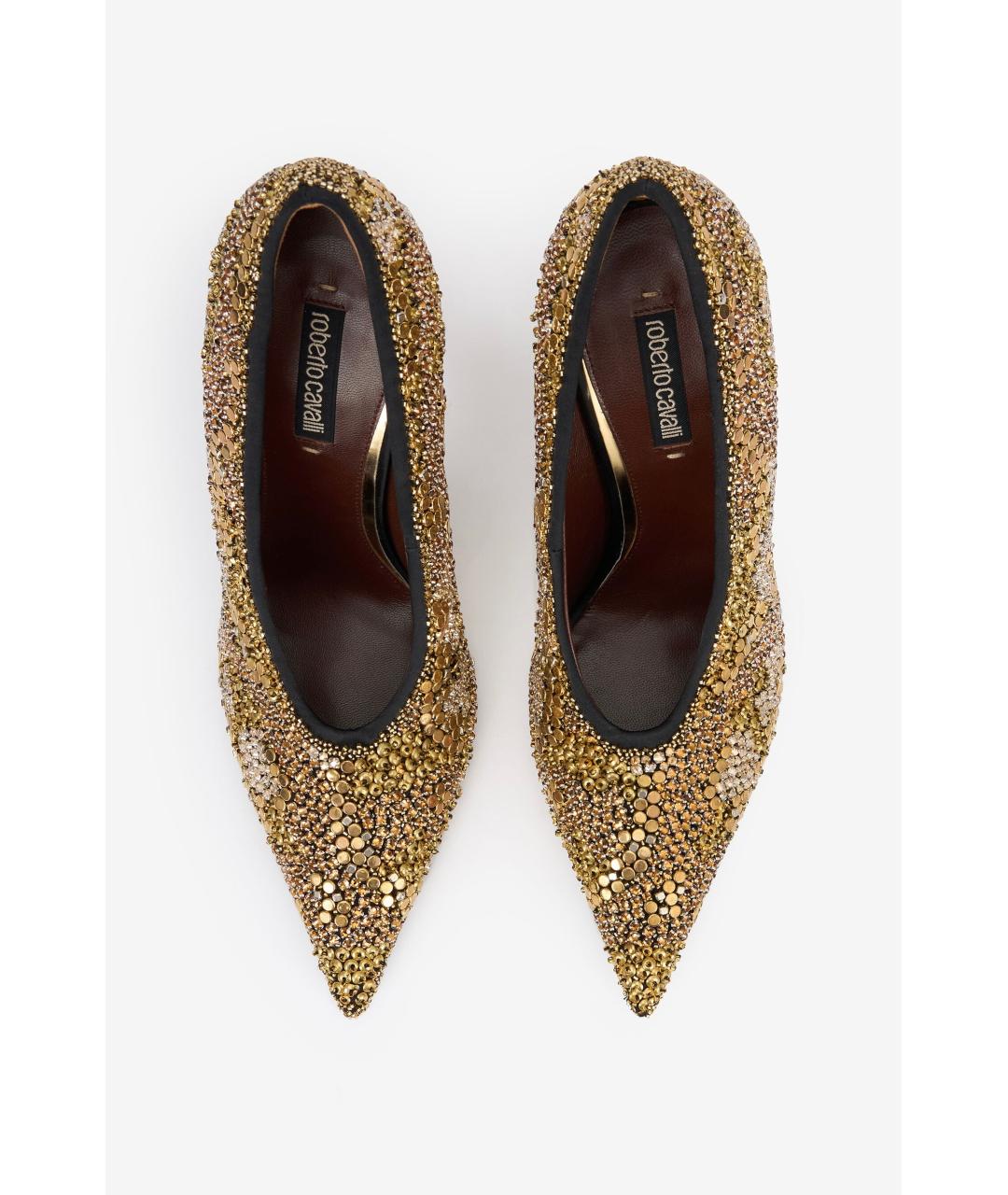ROBERTO CAVALLI Золотые туфли, фото 3
