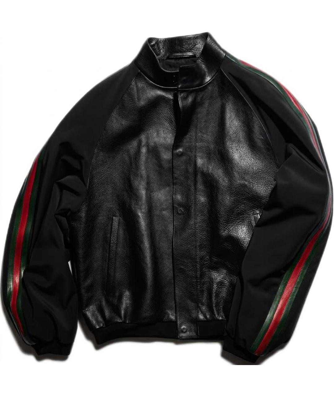GUCCI Черная кожаная куртка, фото 2