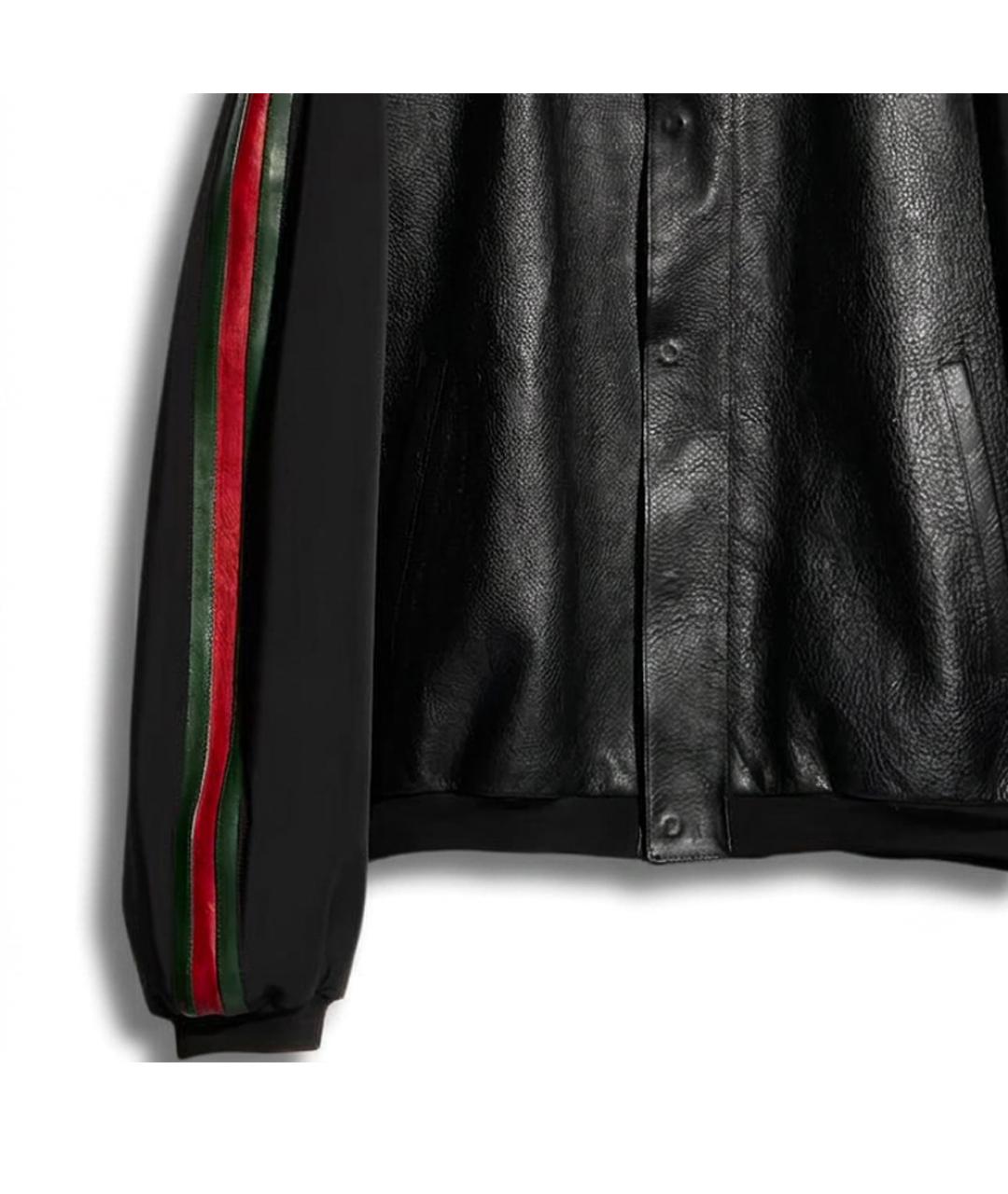 GUCCI Черная кожаная куртка, фото 3