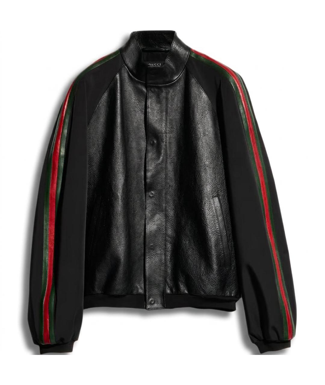 GUCCI Черная кожаная куртка, фото 1