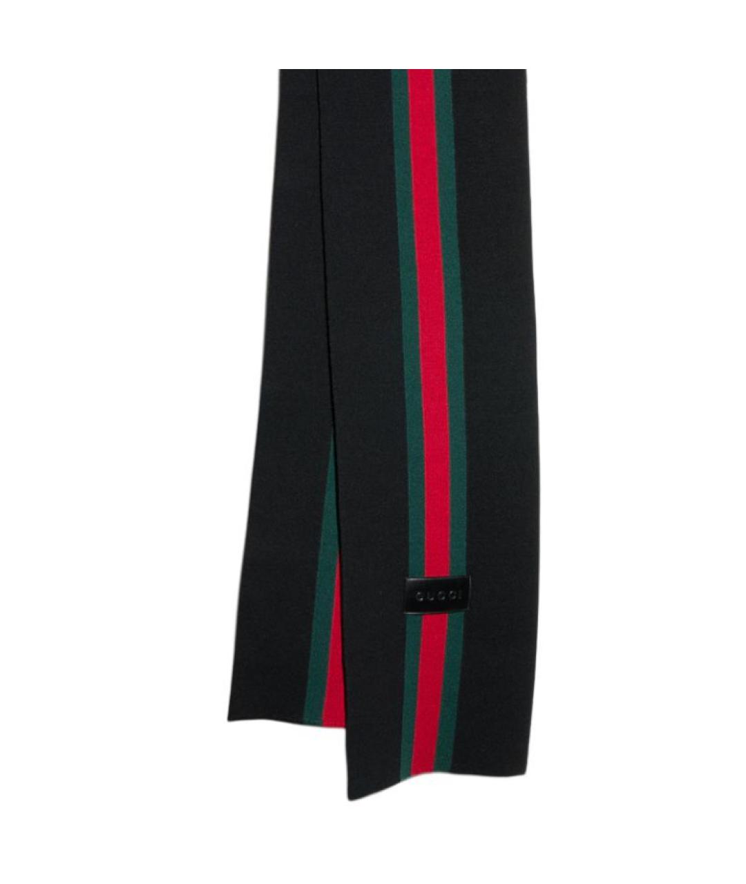 GUCCI Черный шарф, фото 2