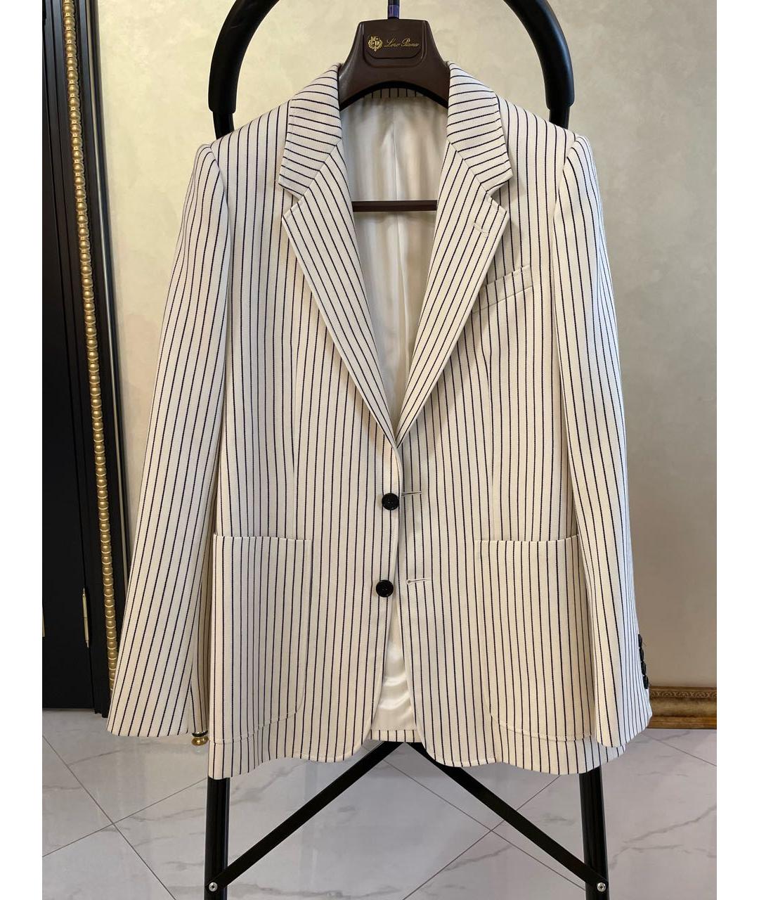 CELINE PRE-OWNED Белый шерстяной жакет/пиджак, фото 8