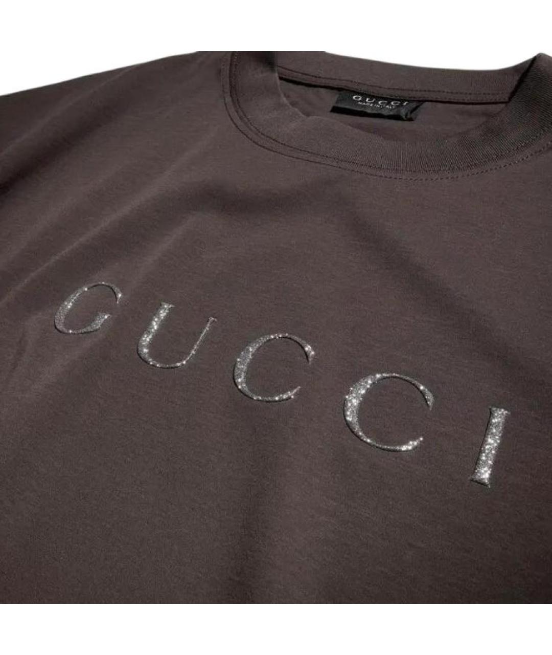 GUCCI Коричневая футболка, фото 2