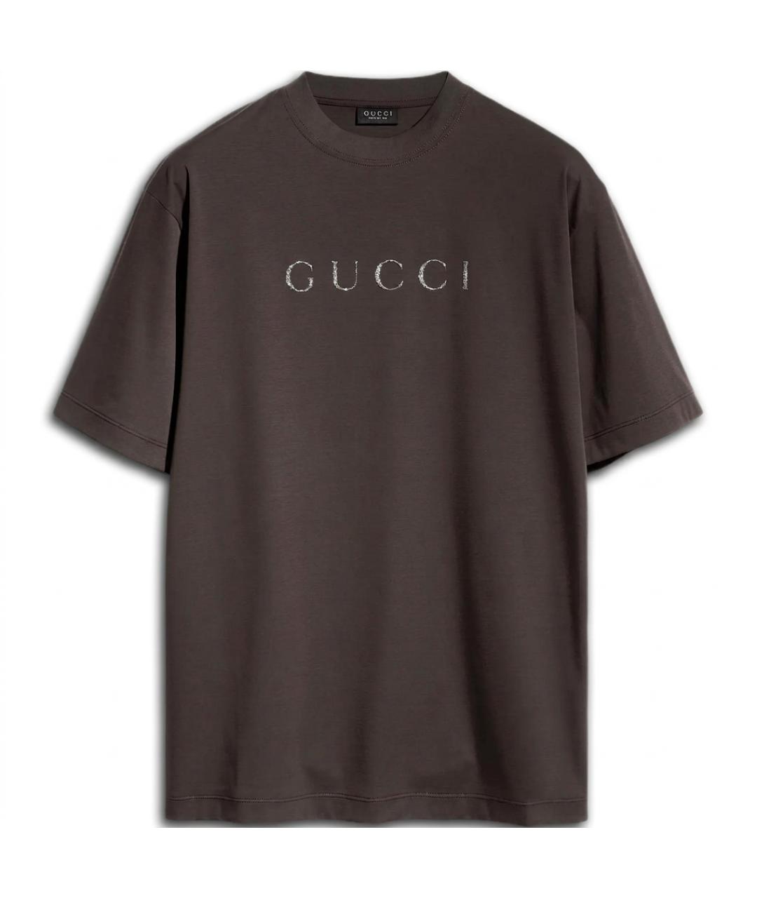 GUCCI Коричневая футболка, фото 1