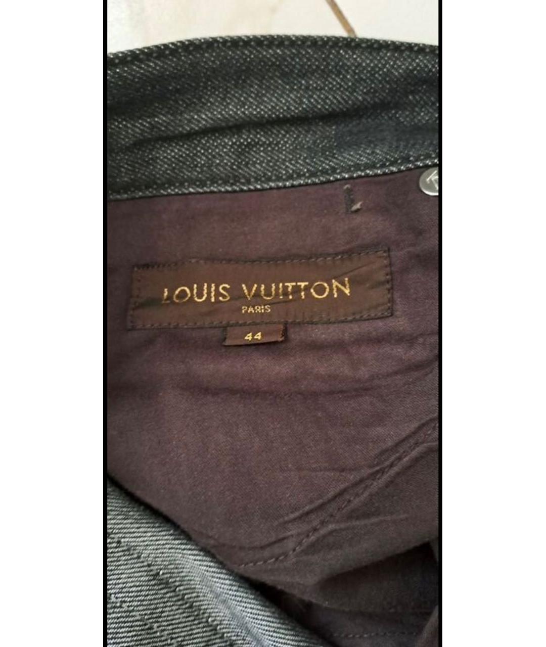 LOUIS VUITTON Темно-синие хлопковые прямые джинсы, фото 6