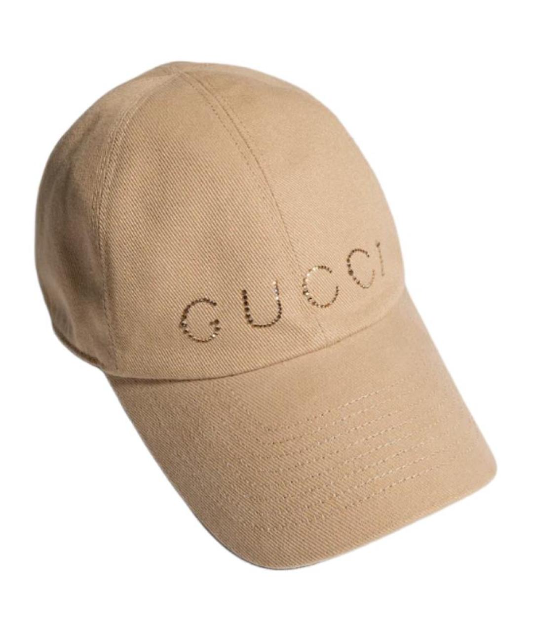 GUCCI Бежевая кепка, фото 1