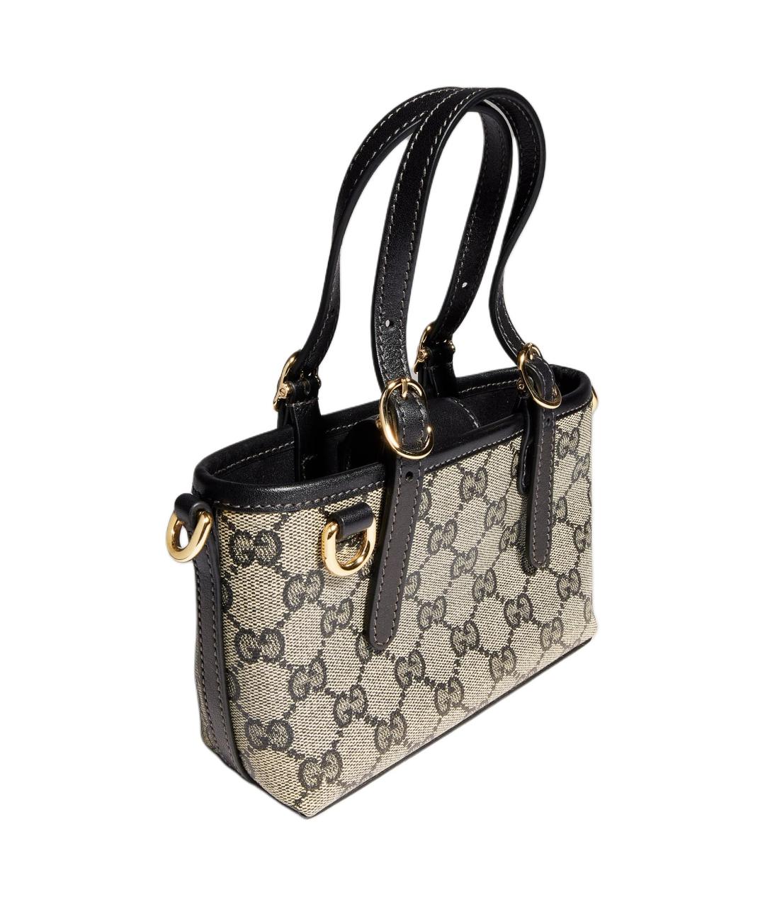 GUCCI Бежевая сумка через плечо из канвы, фото 2