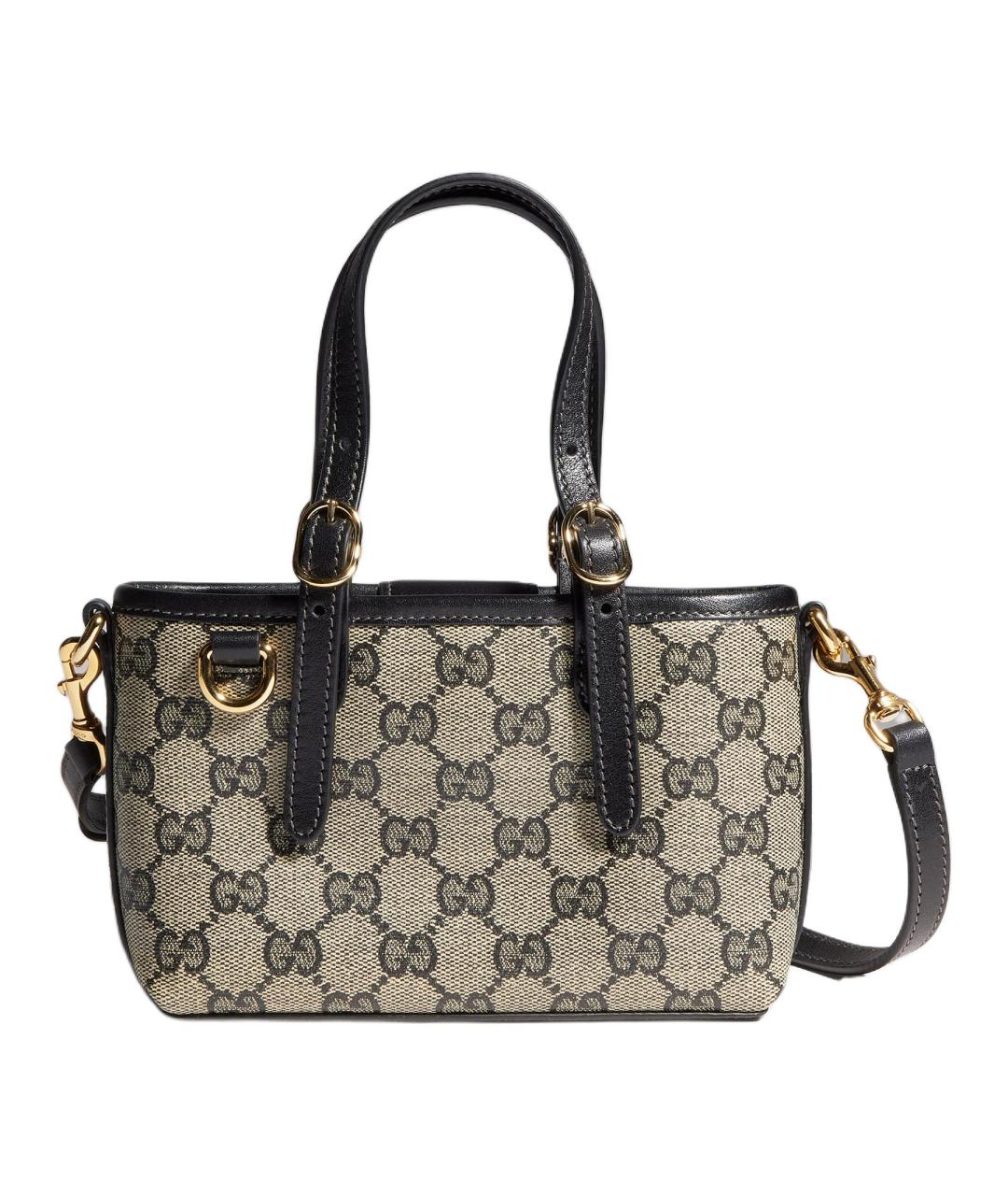 GUCCI Бежевая сумка через плечо из канвы, фото 6