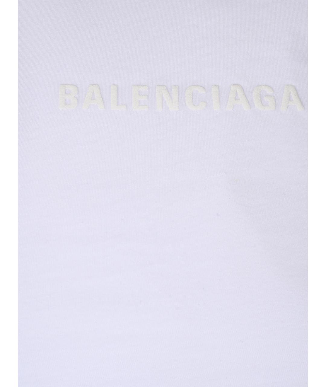 BALENCIAGA Белая хлопковая майка, фото 3