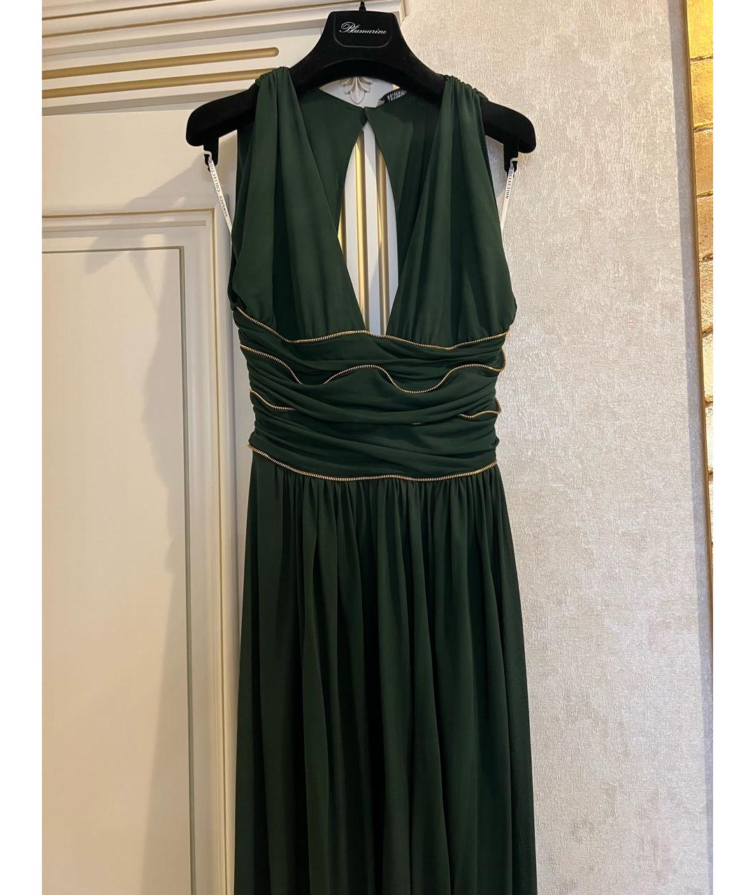 VERSACE Зеленые ацетатное вечернее платье, фото 4
