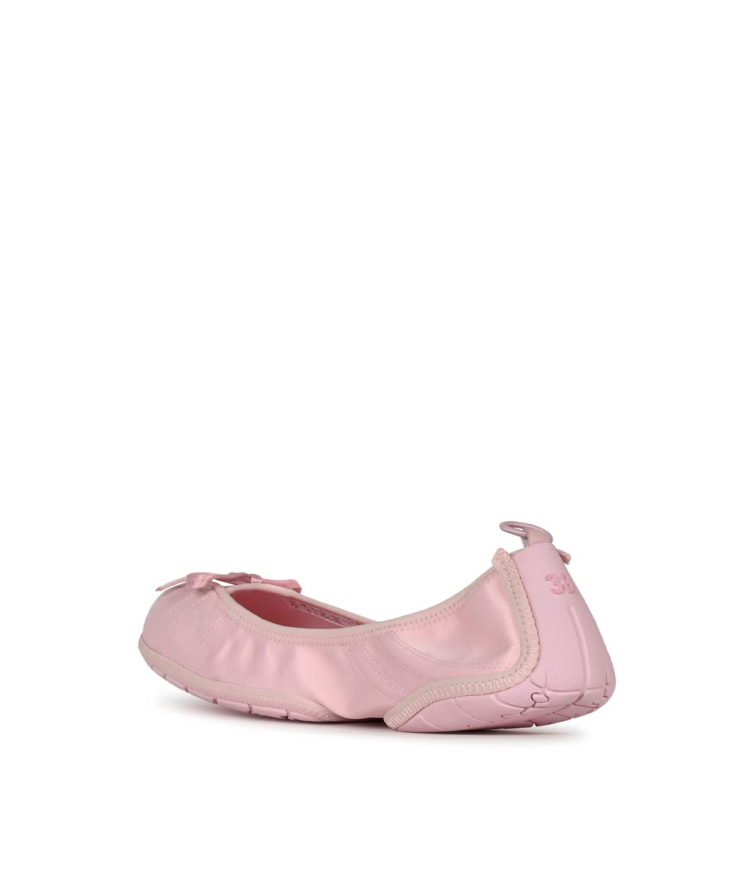 BALENCIAGA Розовые текстильные балетки, фото 3