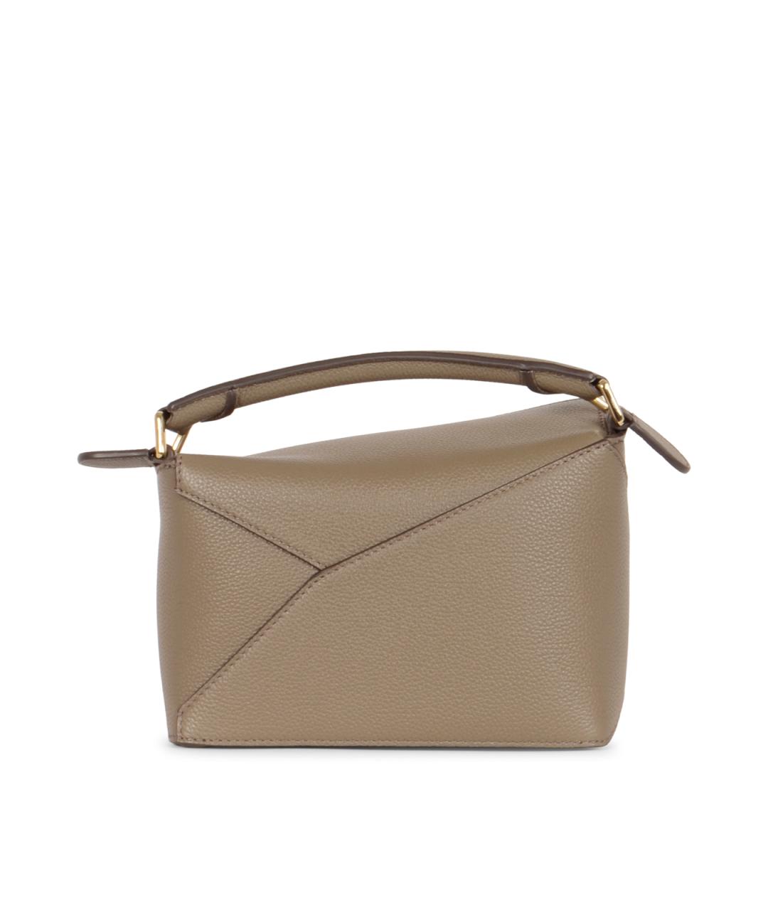 LOEWE Бежевая кожаная сумка через плечо, фото 3
