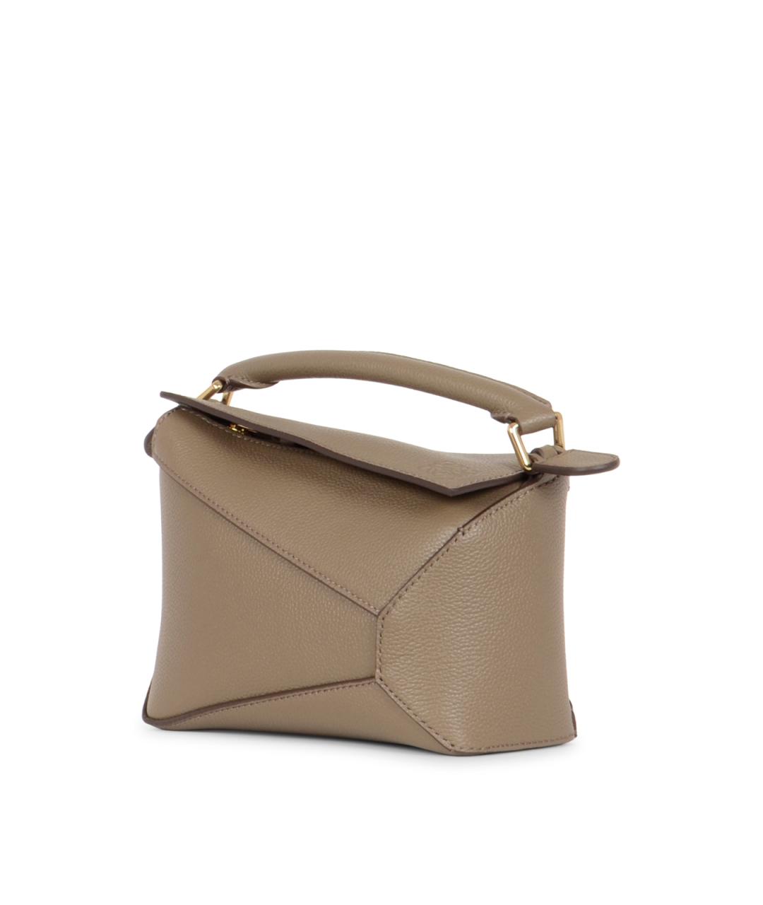 LOEWE Бежевая кожаная сумка через плечо, фото 2