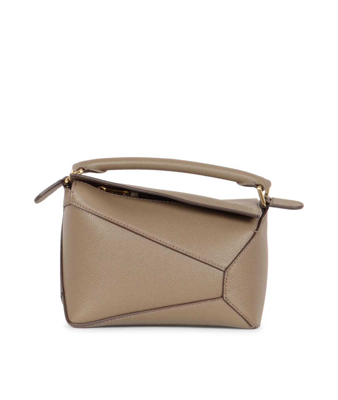 LOEWE Бежевая кожаная сумка через плечо, фото 5