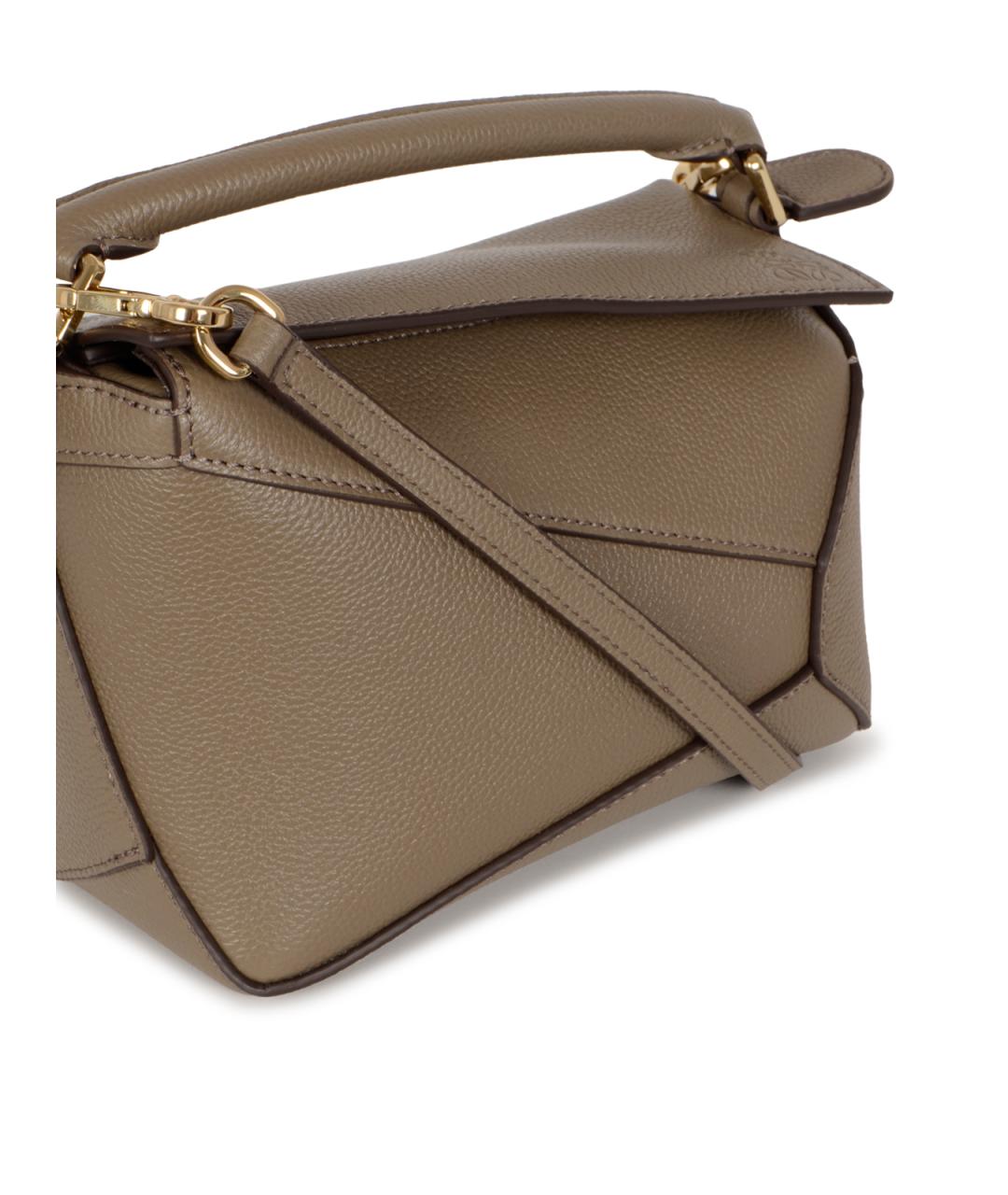 LOEWE Бежевая кожаная сумка через плечо, фото 4