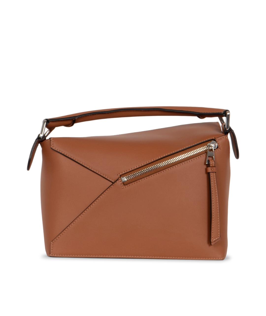 LOEWE Коричневая кожаная сумка через плечо, фото 3