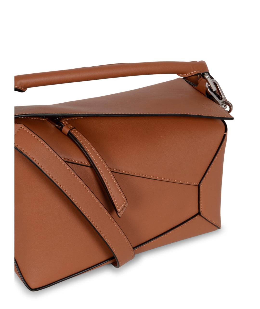 LOEWE Коричневая кожаная сумка через плечо, фото 4