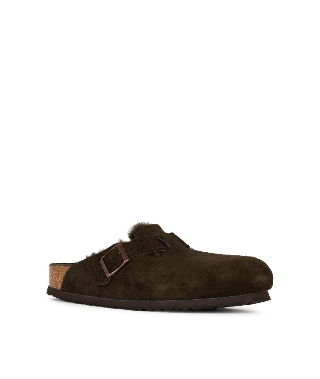 BIRKENSTOCK Коричневые замшевые мюли, фото 2
