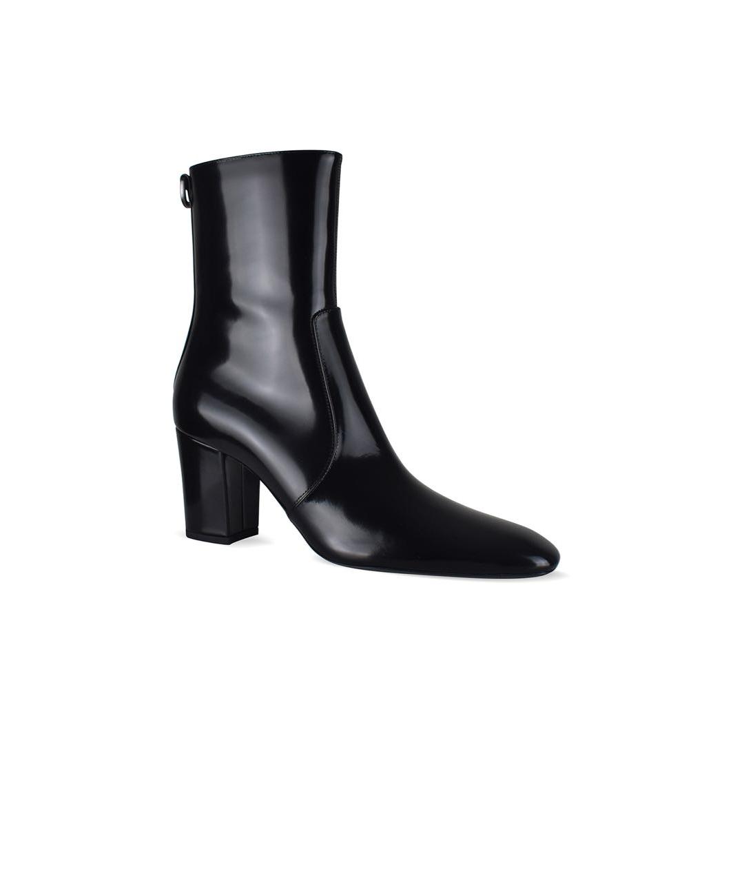 SAINT LAURENT Черные кожаные ботильоны, фото 9