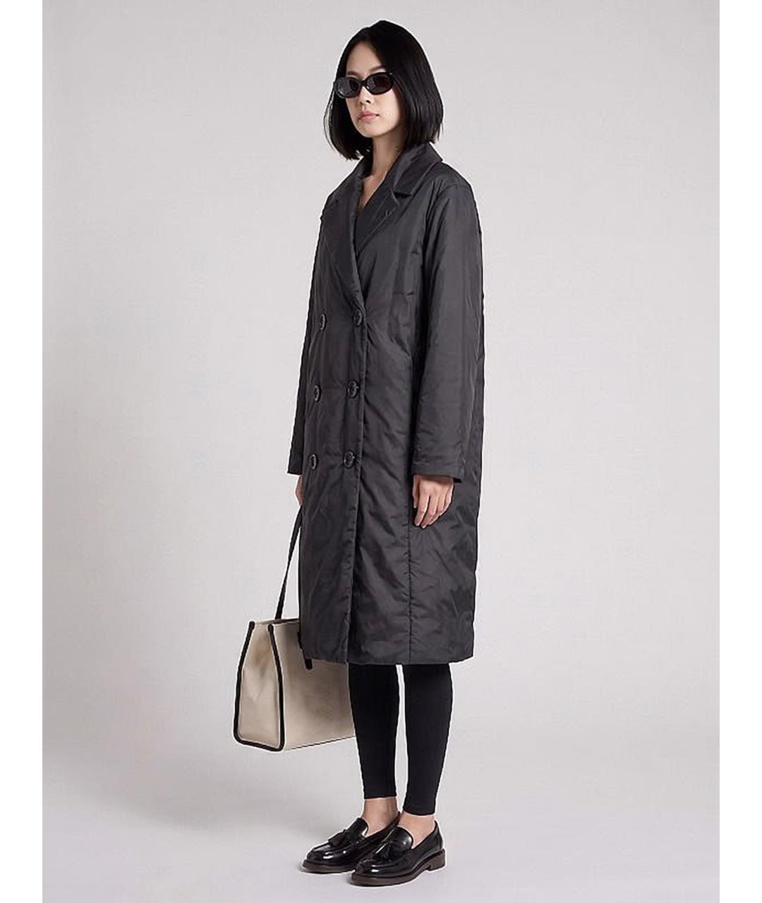 'S MAX MARA Черное полиэстеровое пальто, фото 3