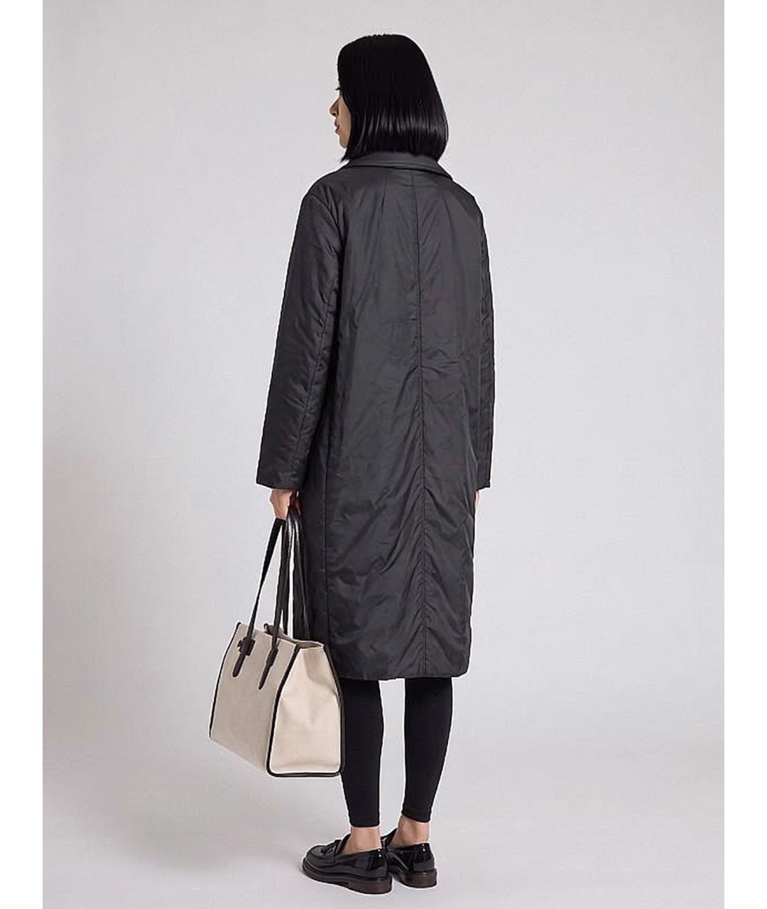 'S MAX MARA Черное полиэстеровое пальто, фото 4