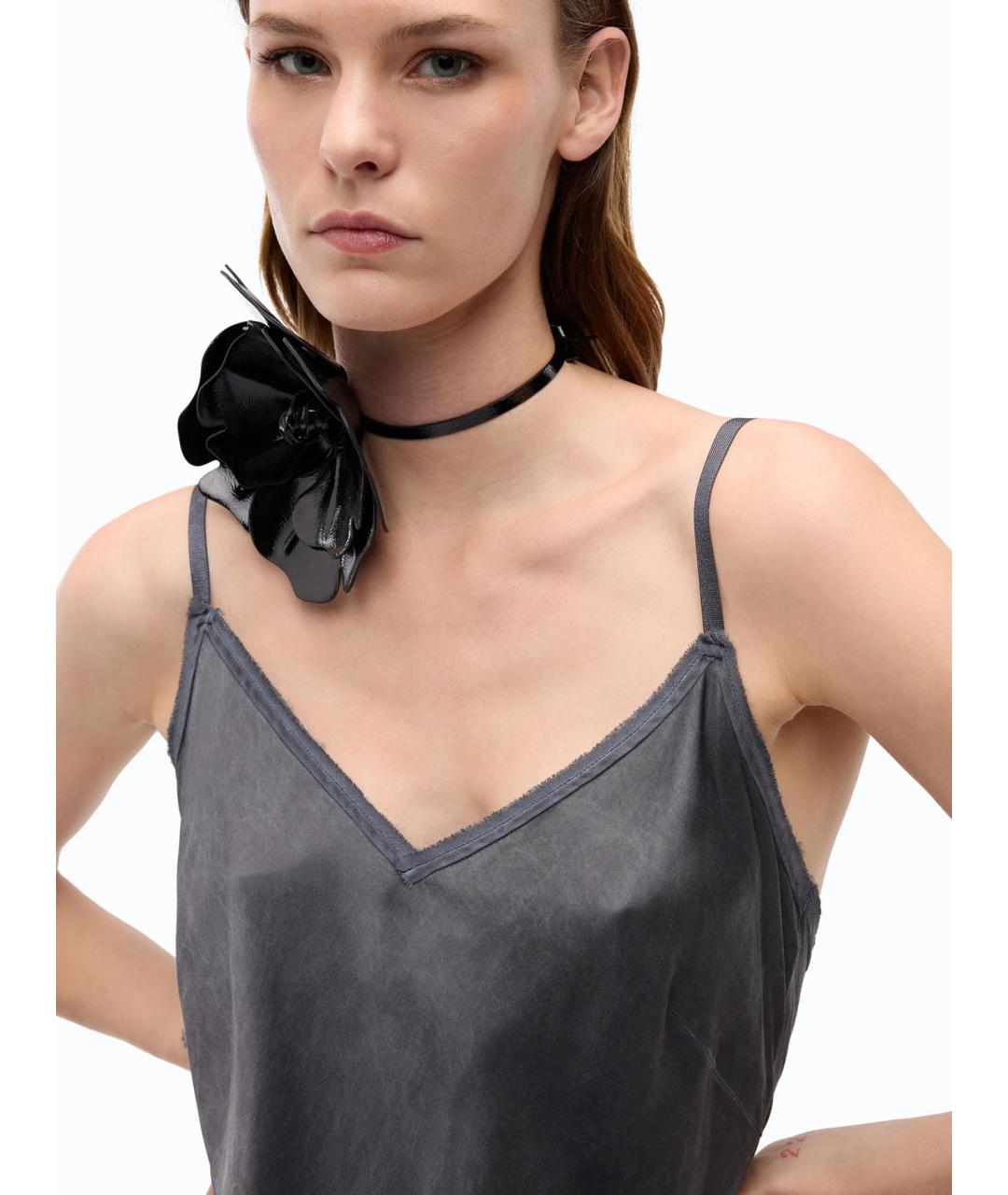PINKO Черное вискозное повседневное платье, фото 4