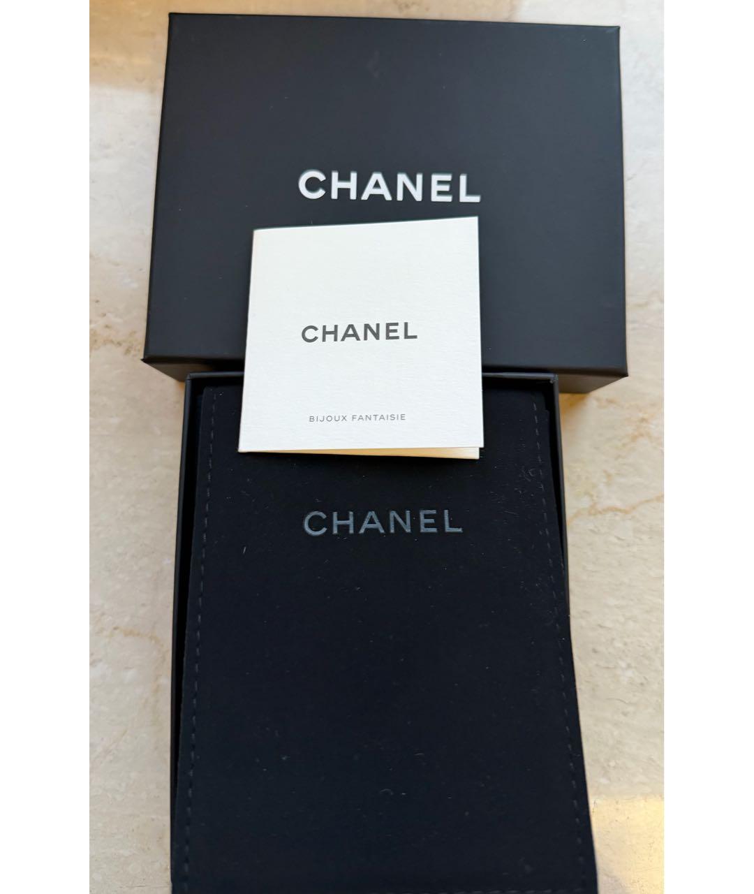 CHANEL Золотые металлические серьги, фото 5