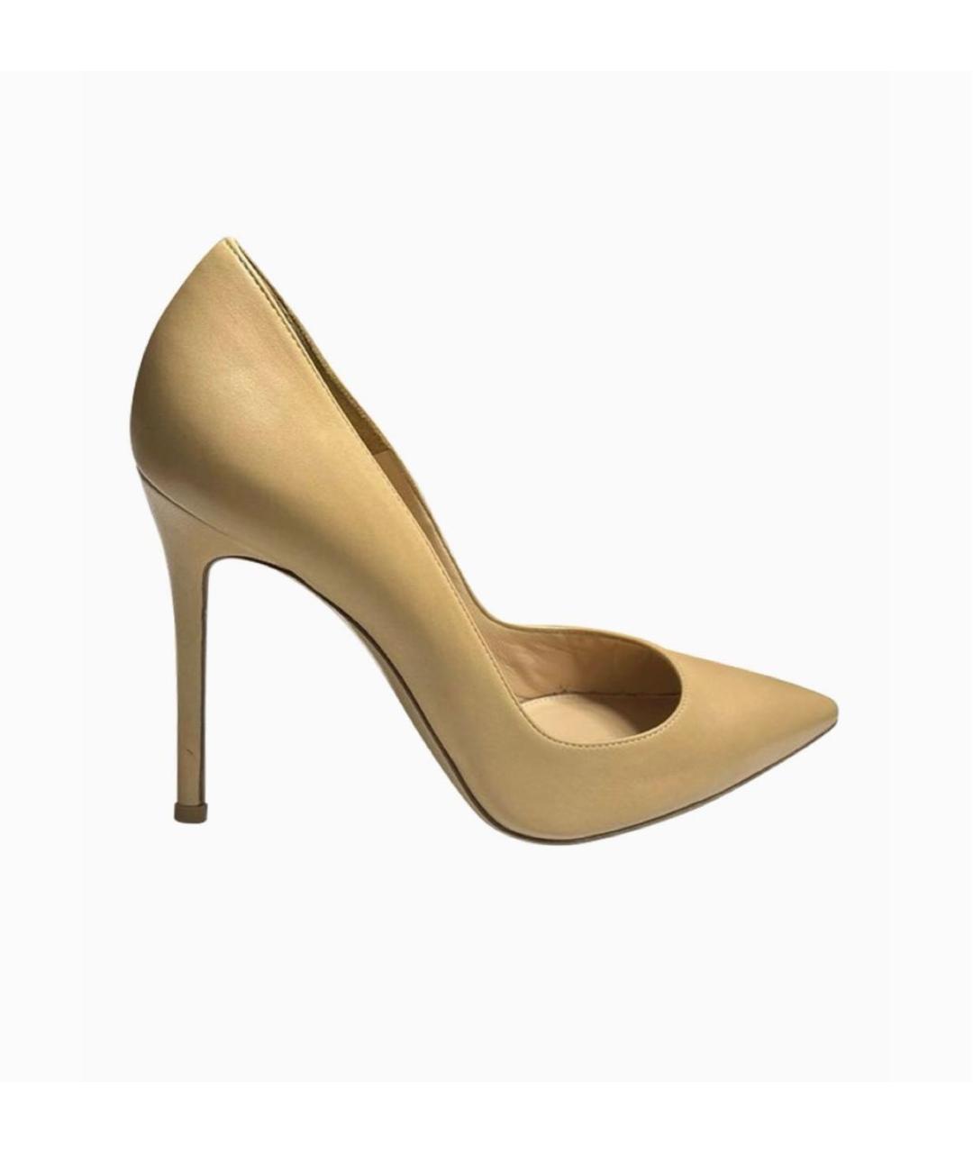 GIANVITO ROSSI Бежевые кожаные туфли, фото 7