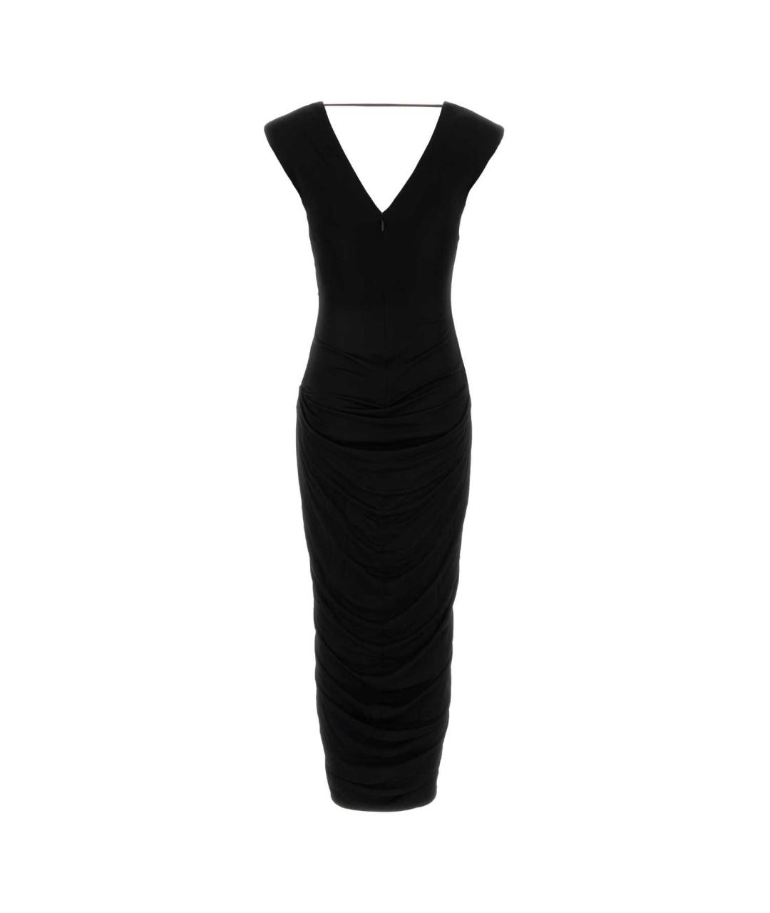 VERSACE Черное вискозное платье, фото 2