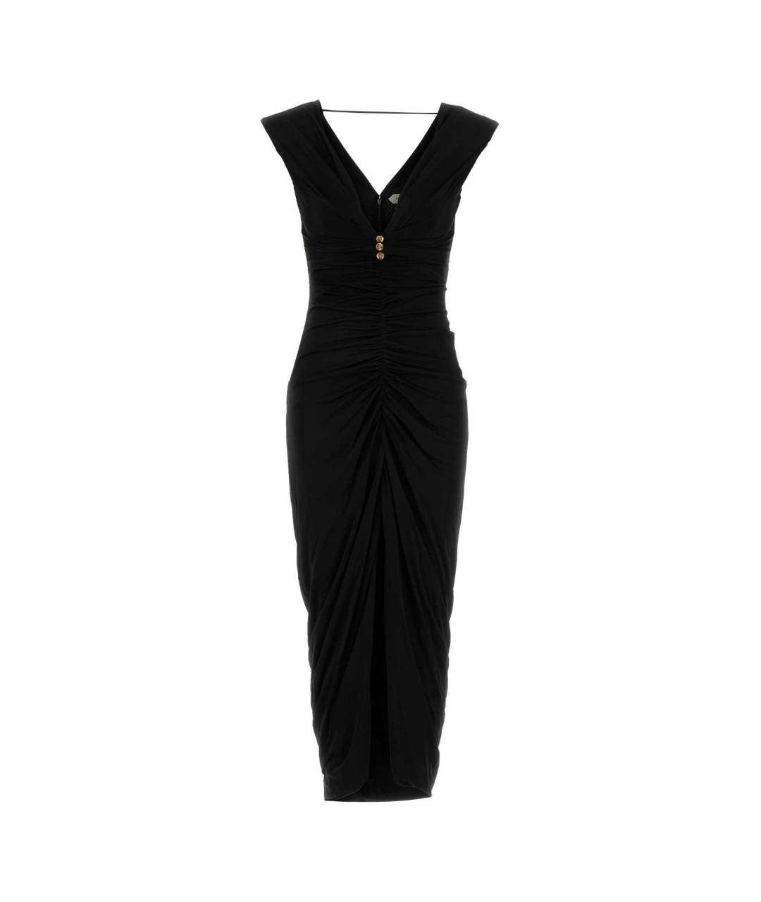 VERSACE Черное вискозное платье, фото 3