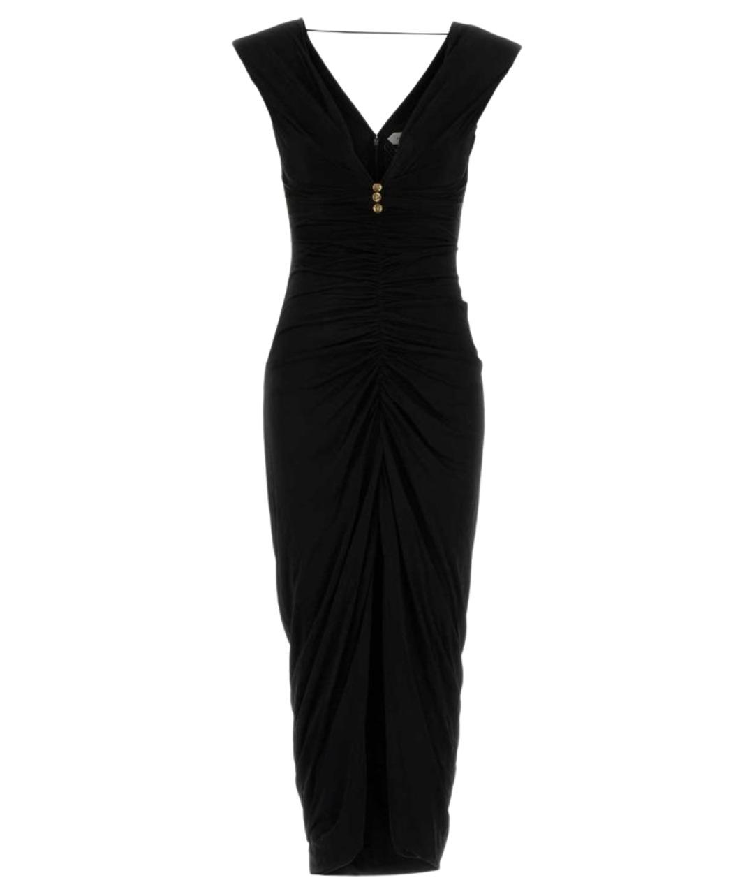 VERSACE Черное вискозное платье, фото 1